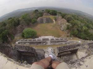 Resting atop a Mayan Pyramid in Xunantunich Belize with my GoPro